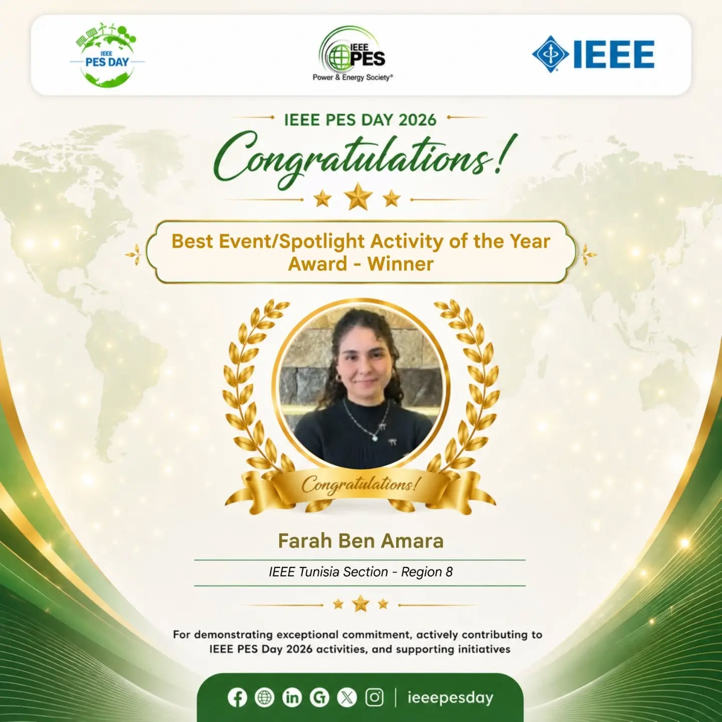 IEEE PES Day 2026 Best Event or Spotlight Activity of the Year Award